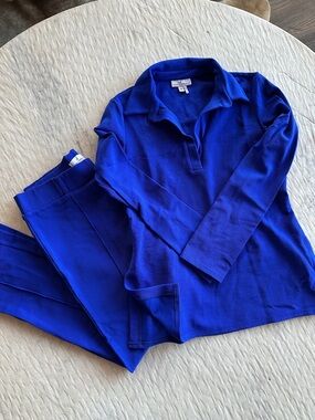 Jude Connally Bright Royal Blue Two Piece Set, Jude Ponte Fabric